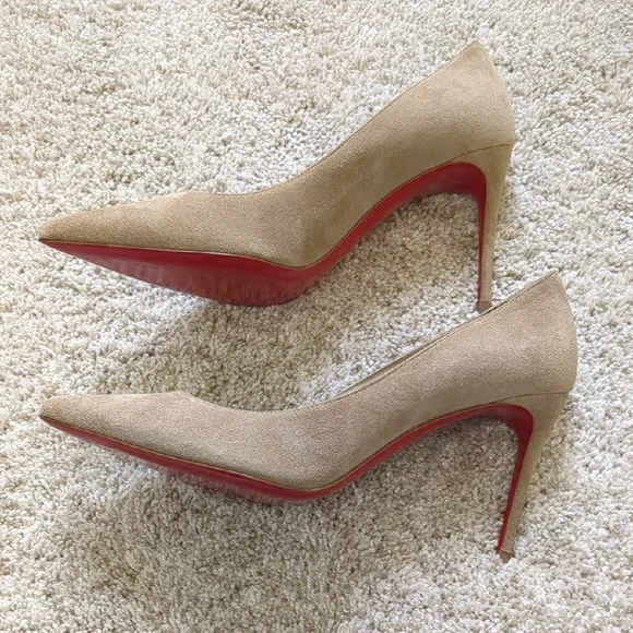 Christian Louboutin Tan Suede Pumps - NWOT Size 36.5 - Picture 6 of 8